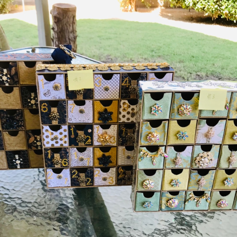 3 handmade 25 drawer Advent Calendar can be used all year round to choose - Picture 1 of 12
